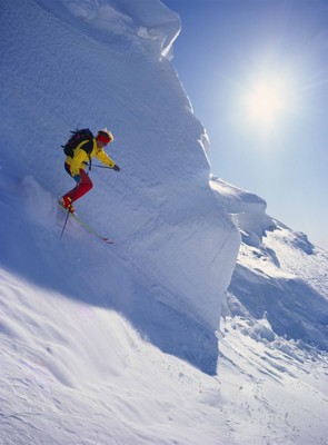Extreme skiing Chamonix, 1995