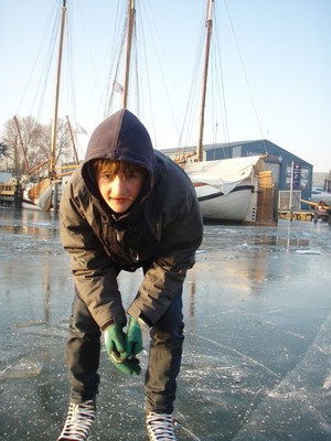 Sacha, harbor of Muiden, jan. 2009